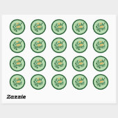 Niet Gelukkig Alleen Gezegend – Shamrock Ontwerp Ronde Sticker (Vel)