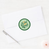 Niet Gelukkig Alleen Gezegend – Shamrock Ontwerp Ronde Sticker (Envelop)