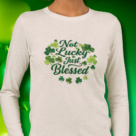 Niet Gelukkig, Alleen Maar Gezegend Klavertje Drie Tri-Blend Shirt