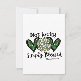 Niet gelukkig, gewoon gezegend Lucky Charm St Patr Bedankkaart