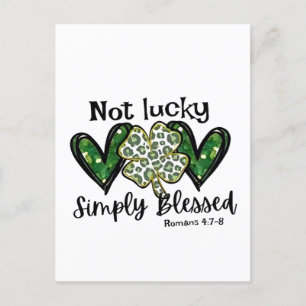 Niet gelukkig, gewoon gezegend Lucky Charm St Patr Briefkaart