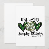 Niet Gelukkig, Gewoon Gezegend Lucky Charm St Patr Kaart (Voorkant / Achterkant)