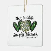 Niet gelukkig, gewoon gezegend Lucky Charm St Patr Keramisch Ornament (Links)