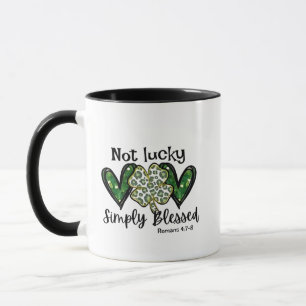 Niet gelukkig, gewoon gezegend Lucky Charm St Patr Mok