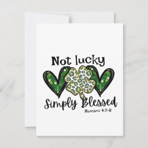 Niet Gelukkig, Gewoon Gezegend Lucky Charm St Patr Notitiekaartje