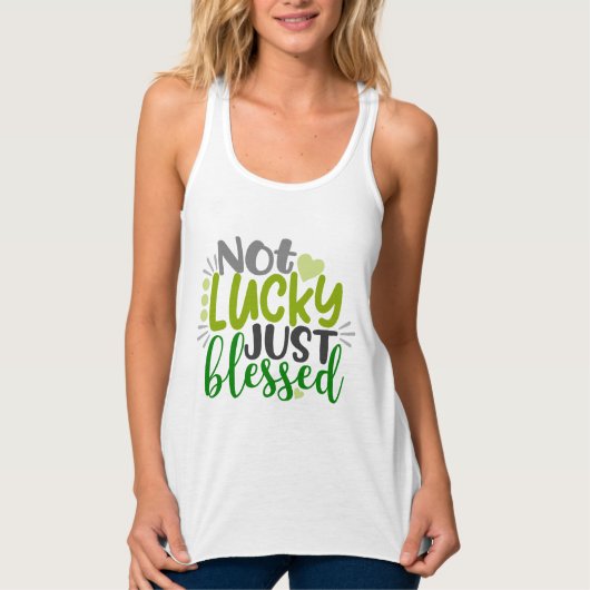 Niet gelukkig, gewoon ontdaan tanktop (Voorkant)