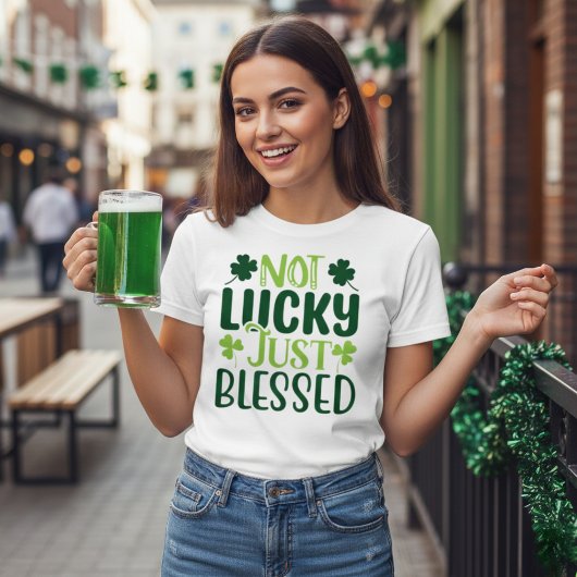 Niet gelukkig Gezegend Ierse St Patrick's Day T-shirt