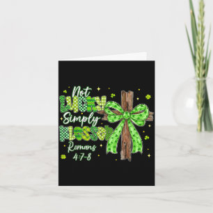 Niet gelukkig gezegende christelijke shamrocks st. kaart