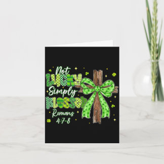 Niet gelukkig gezegende christelijke shamrocks St. Kaart