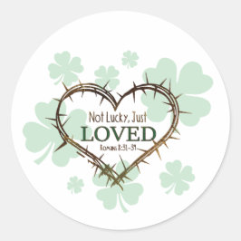 NIET GELUKKIG, IK HIELD VAN Christelijke St. Patri Ronde Sticker