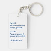 Niet gemakkelijk menselijke Sleutelhanger te zijn (achterkant)