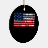 Niet gemaskeerd, ongedempt, niet gevaccineerd, onb keramisch ornament (Rechts)