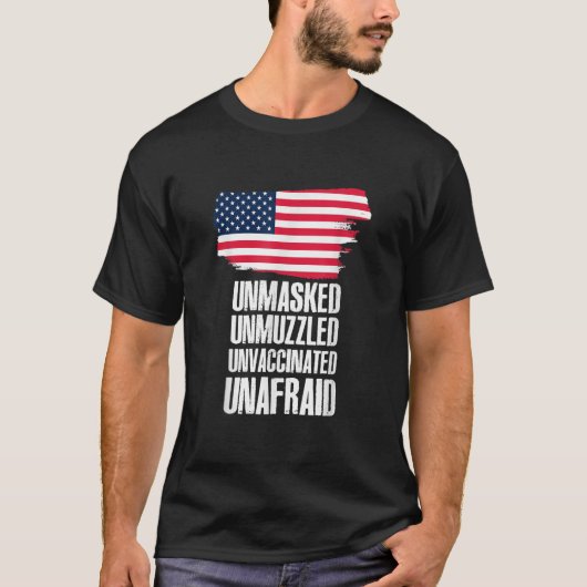 Niet-gemaskerde ongemuilkorfde niet-gevaccineerde  t-shirt (Voorkant)