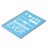 Niet genoeg garen, ideeën donkerder notitieboek (Linkerzijde)