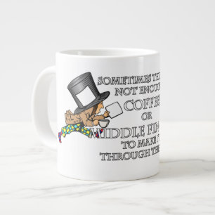 Niet genoeg koffie of middelvingers grote koffiekop