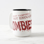 Niet genoeg Mok van Zombies Foamy (Voorkant links)