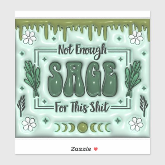 Niet genoeg Sage Sticker (Vel)