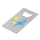 Niet genoeg tranen creditkaart flessenopener (Voorkant Gekanteld)