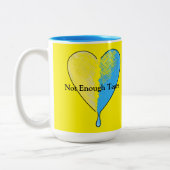 Niet genoeg tranen tweekleurige koffiemok (Links)