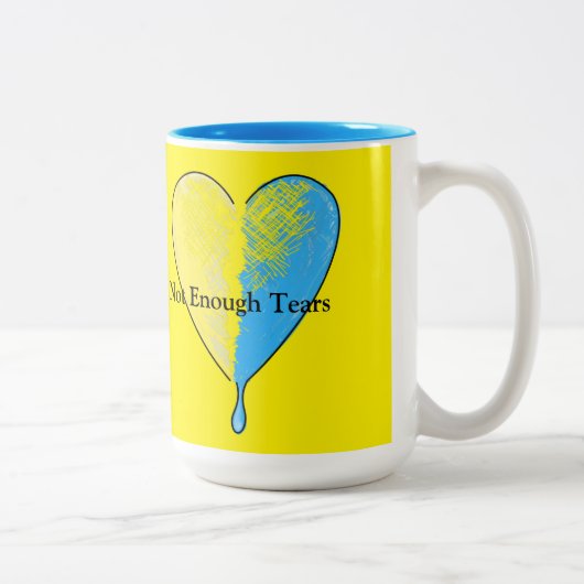 Niet genoeg tranen tweekleurige koffiemok (Rechts)