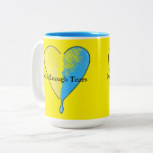 Niet genoeg tranen tweekleurige koffiemok (Voorkant links)