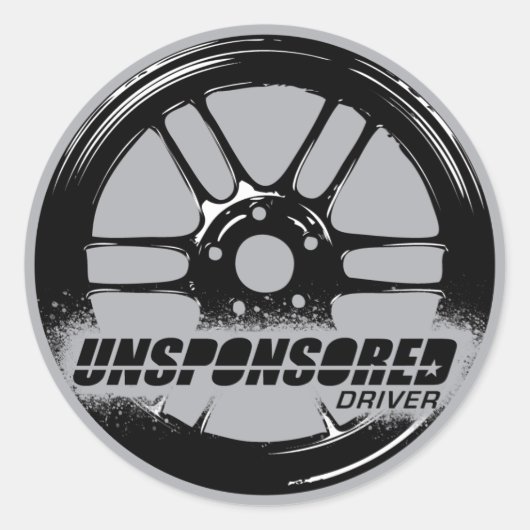 Niet-gesponsorde Driver Wheel Sticker (Voorkant)