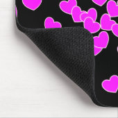 Niet-getamed harten, opvallend roze en zwart muismat (Hoek)
