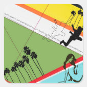 Niet getemd vierkante sticker (Voorkant)