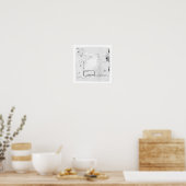 niet getitelde werken op papier poster (Keuken)