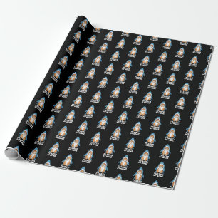 Niet Gevreesde Grappige Kat in Haaienpak Humor Cadeaupapier