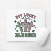 Niet gewoon geluk, gewoon gezegend St. Patricks Da Muismat (Met muis)