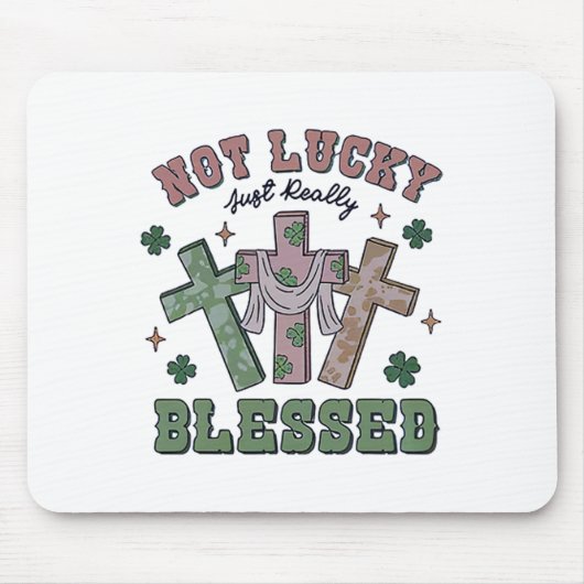 Niet gewoon geluk, gewoon gezegend St. Patricks Da Muismat (Voorkant)