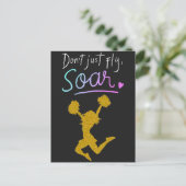 Niet gewoon vliegen, Soar! Girls Cheerleading Briefkaart (Staand voorkant)