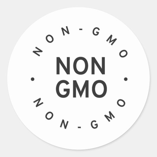Niet-GGO Ronde Sticker (Voorkant)