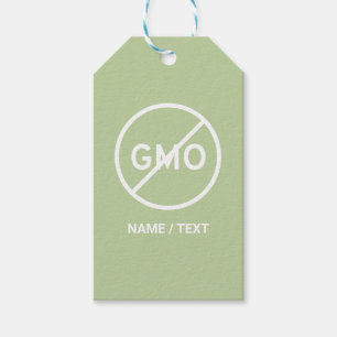 Niet-GGO-vriendelijk milieuvriendelijk natuurmerk Cadeaulabel