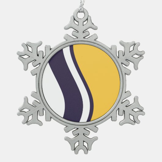 Niet-glijdende hoofdbanden tin sneeuwvlok ornament (Voorkant)