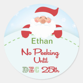 Niet gluren tot Kerstmis Kerstmis Sticker