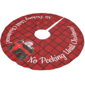 Niet gluren tot Kerstmis Rode en Zwarte Pleinen Kerstboom Rok (Gekanteld)