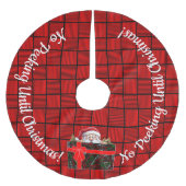 Niet gluren tot Kerstmis Rode en Zwarte Pleinen Kerstboom Rok (Voorkant)