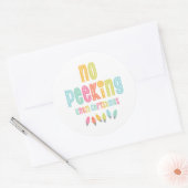 Niet gluren tot Kerstmis Ronde Sticker (Envelop)