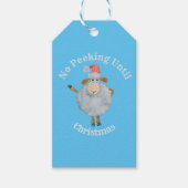 Niet gluren tot Kerstmis schapen Cadeaulabel (Voorkant)
