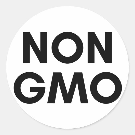 niet - gmo ronde sticker (Voorkant)