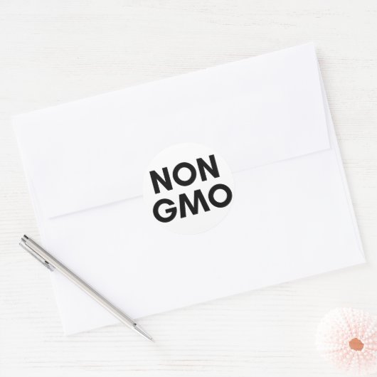 niet - gmo ronde sticker (Envelop)
