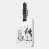 Niet goed genoeg, Jane Austen Pride & Prejudice Bagagelabel (Voorkant verticaal)