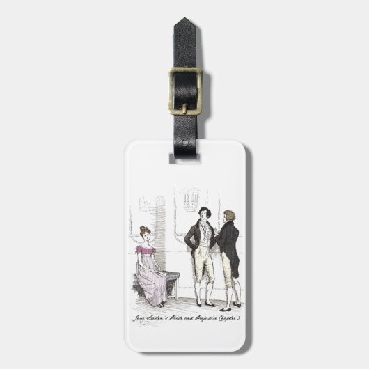 Niet goed genoeg, Jane Austen Pride & Prejudice Bagagelabel (Voorkant verticaal)
