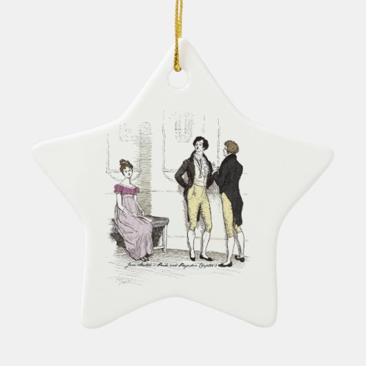 Niet goed genoeg, Jane Austen Pride & Prejudice Keramisch Ornament (Voorkant)