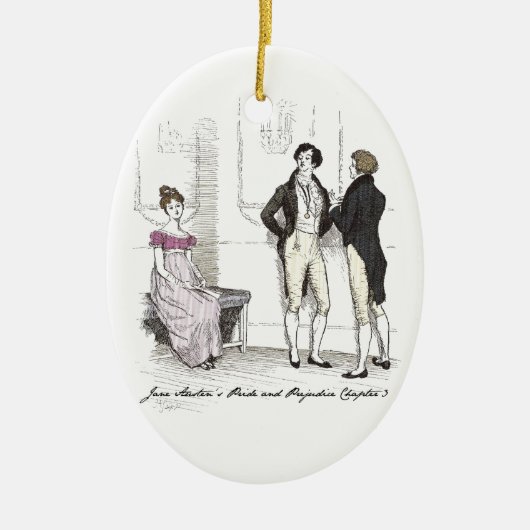 Niet goed genoeg, Jane Austen Pride & Prejudice Keramisch Ornament (Voorkant)