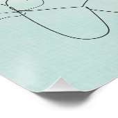 Niet goed peach en pastblauw zijn perfect poster (Hoek)