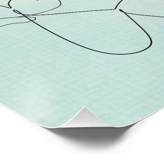 Niet goed peach en pastblauw zijn perfect poster (Hoek)