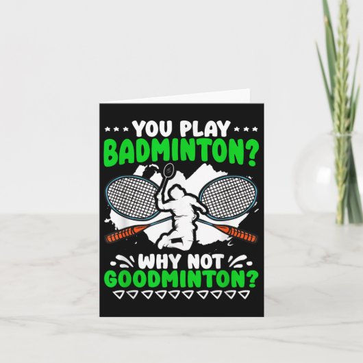Niet Goodminton Racket Shuttle Hobby Badminton spe Kaart (Voorkant)